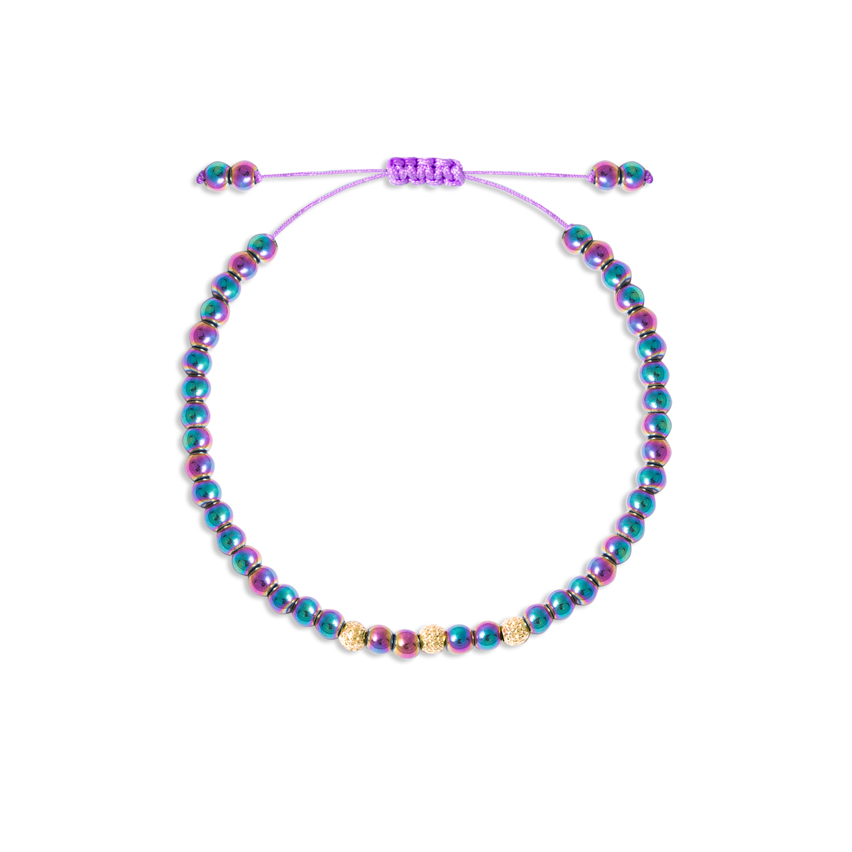 دستبند طلا سنگی حدید رنگی لیو - تصویر 3