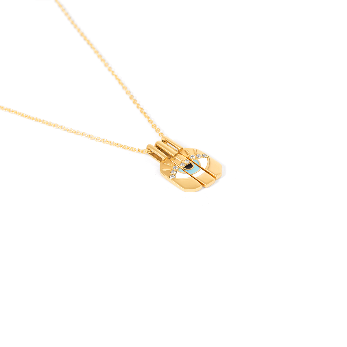 Eye enamel gold necklace g Eye enamel gold necklace g
