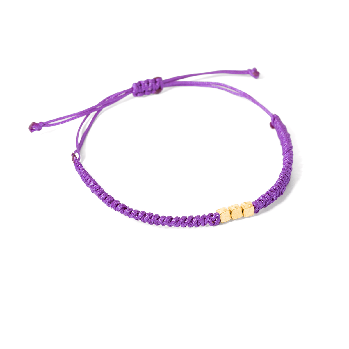 Gold bracelet with cut cube texture g