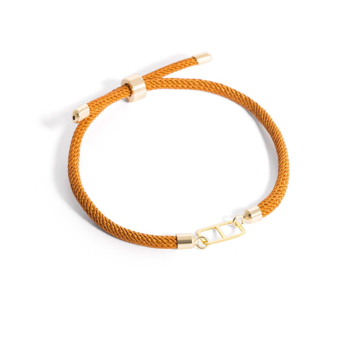 Rectangular woven gold bracelet g