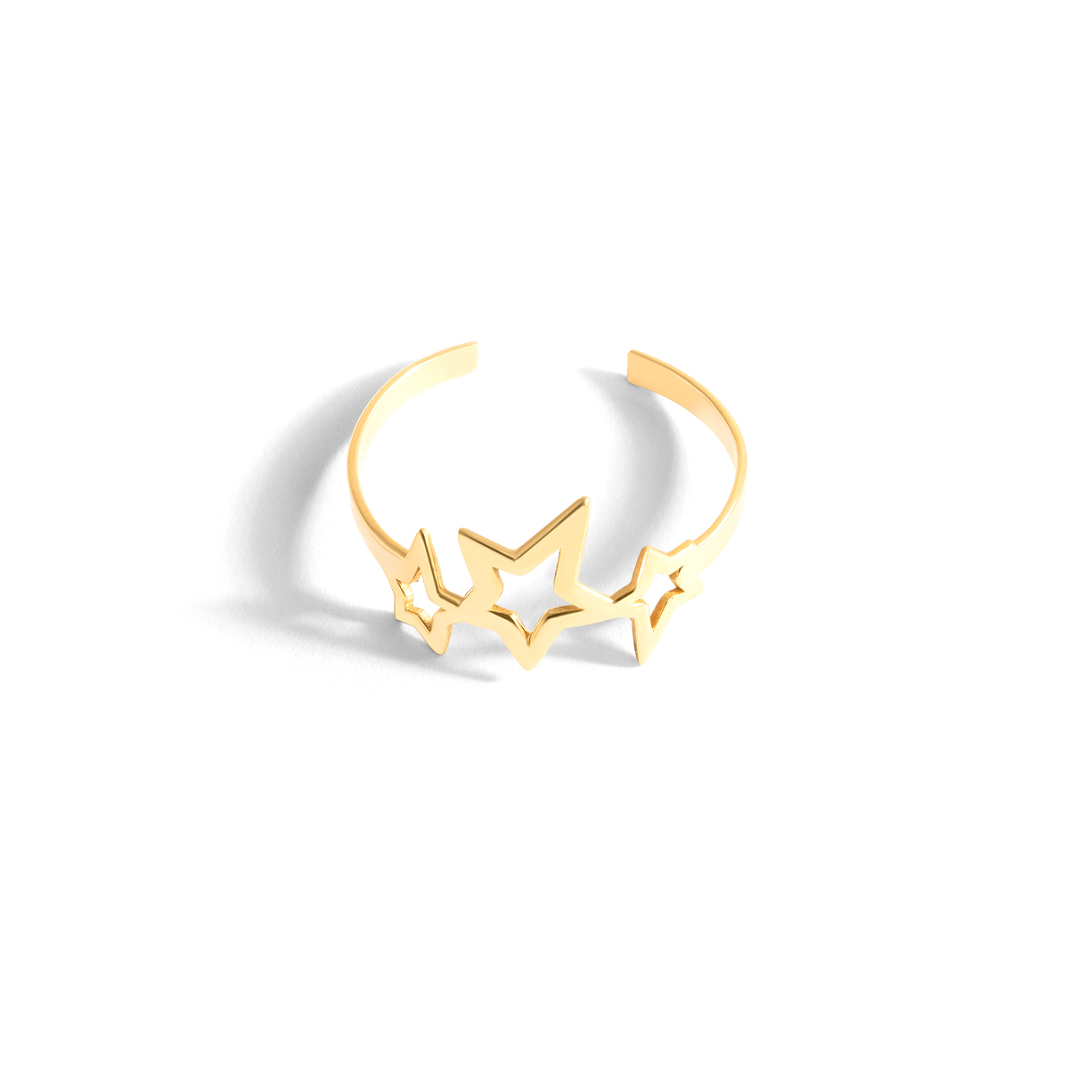 Three star gold ring g Three star gold ring g