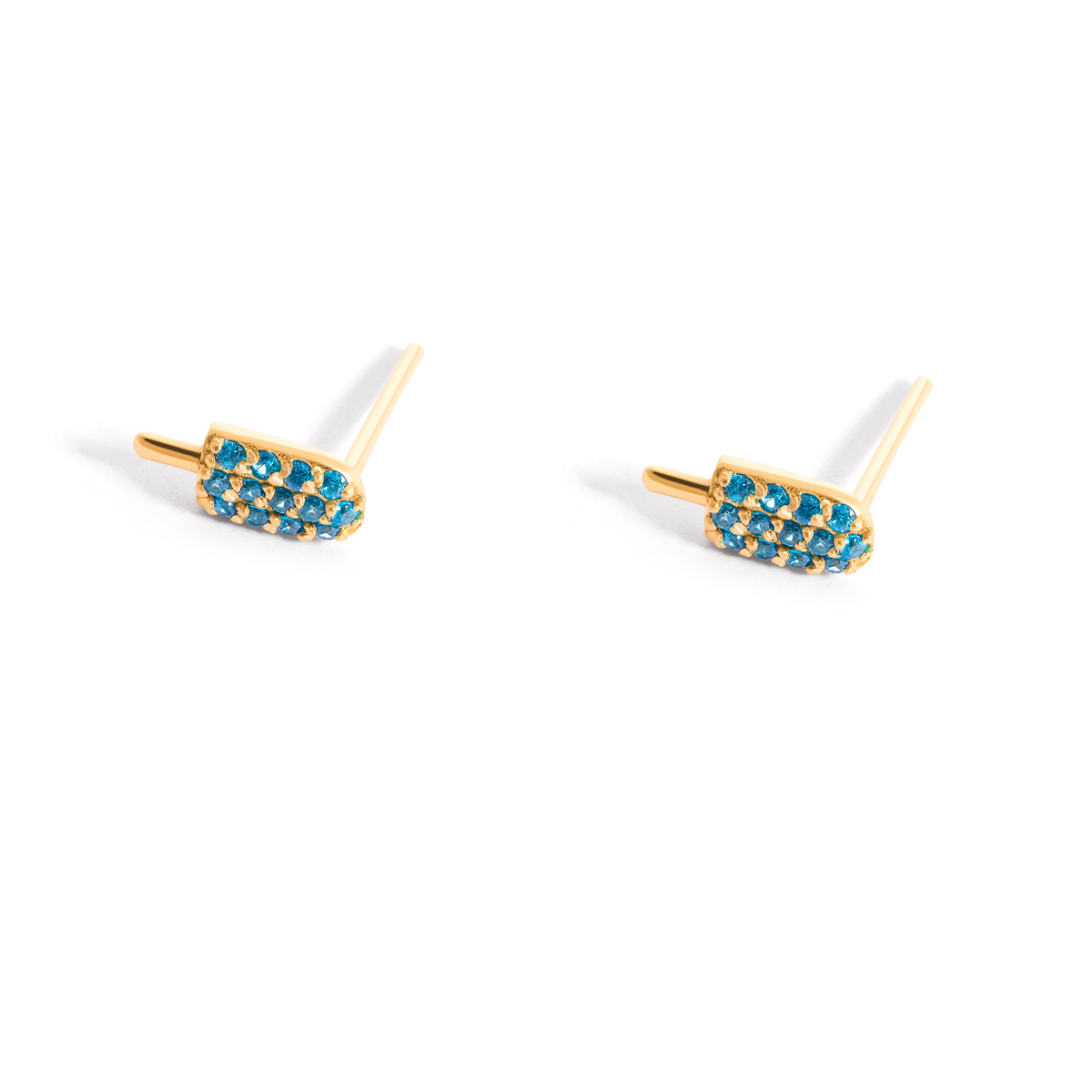 Wooden ice cream gold earrings g