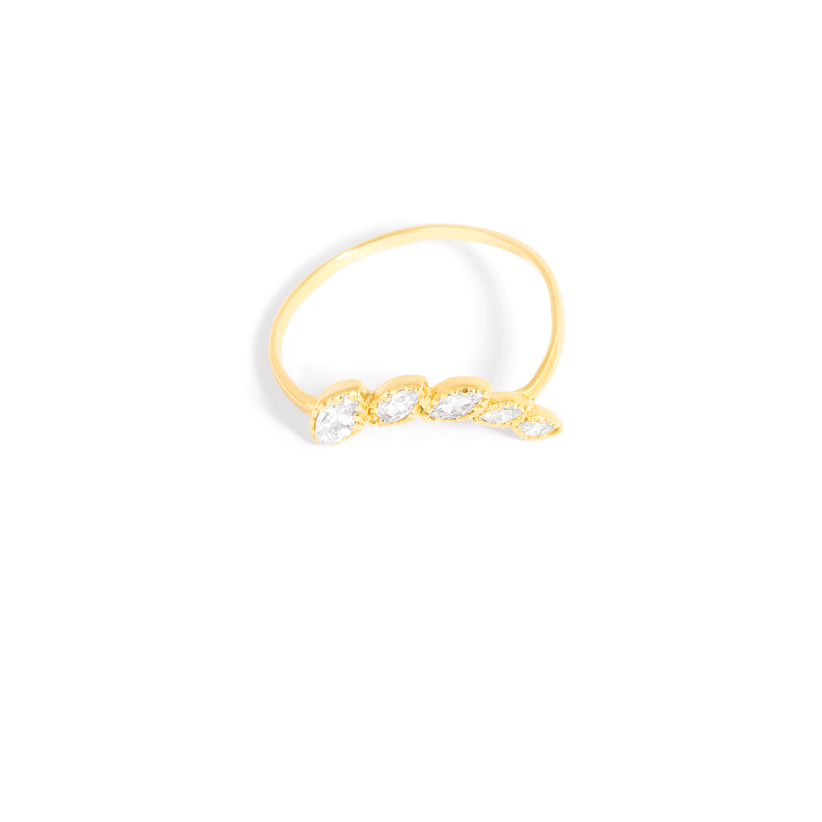 Five marquise gold ring g