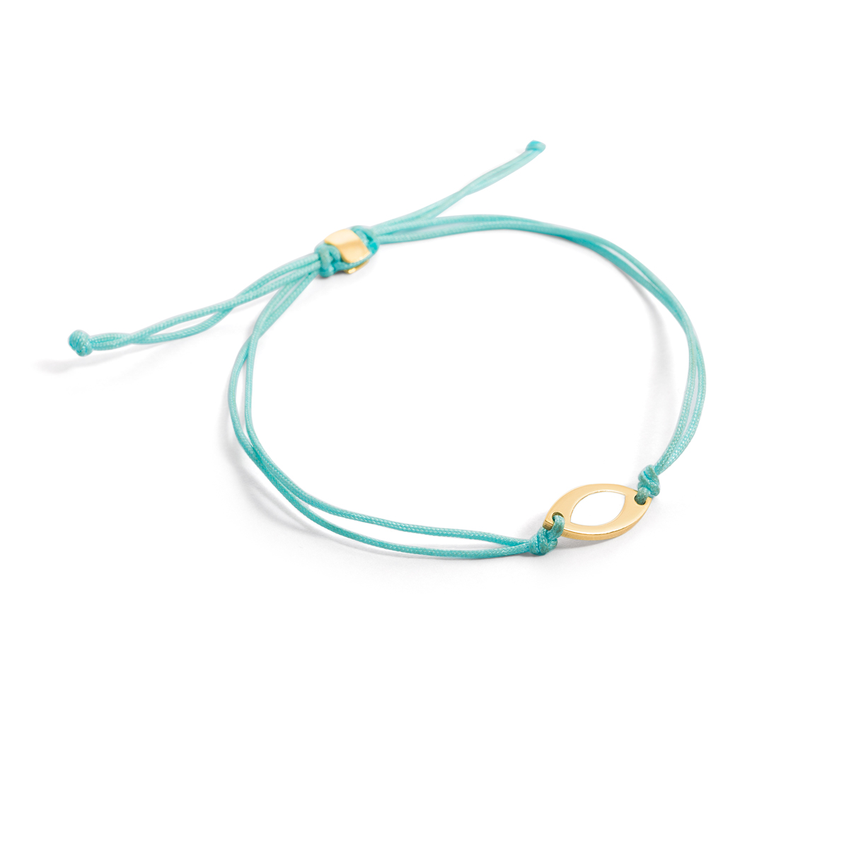 Gold bracelet with leaf enamel G