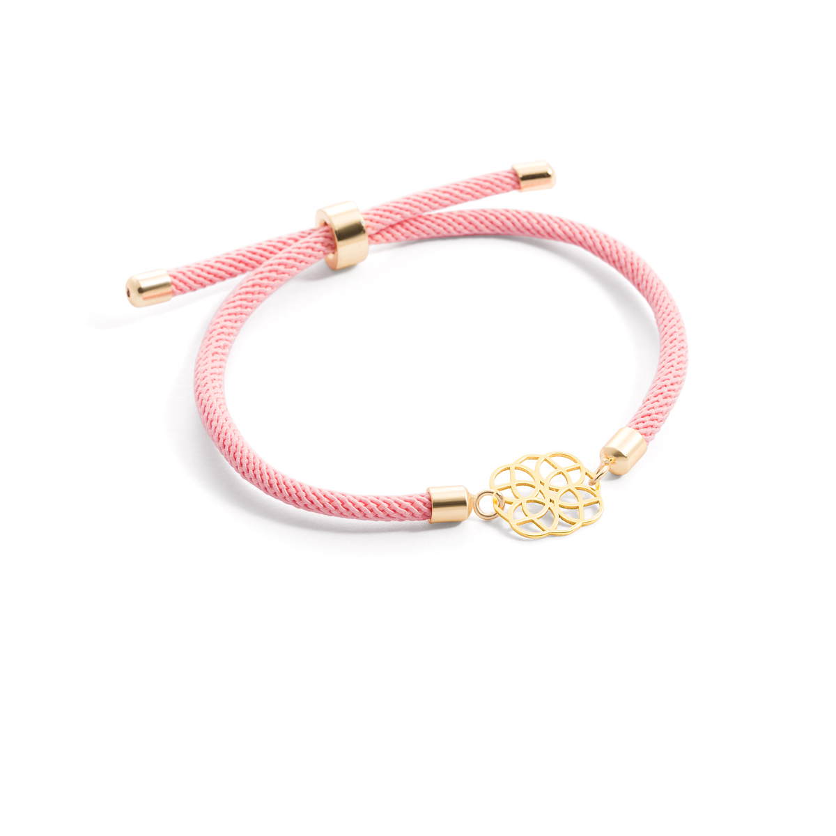 Slimy flower woven gold bracelet G