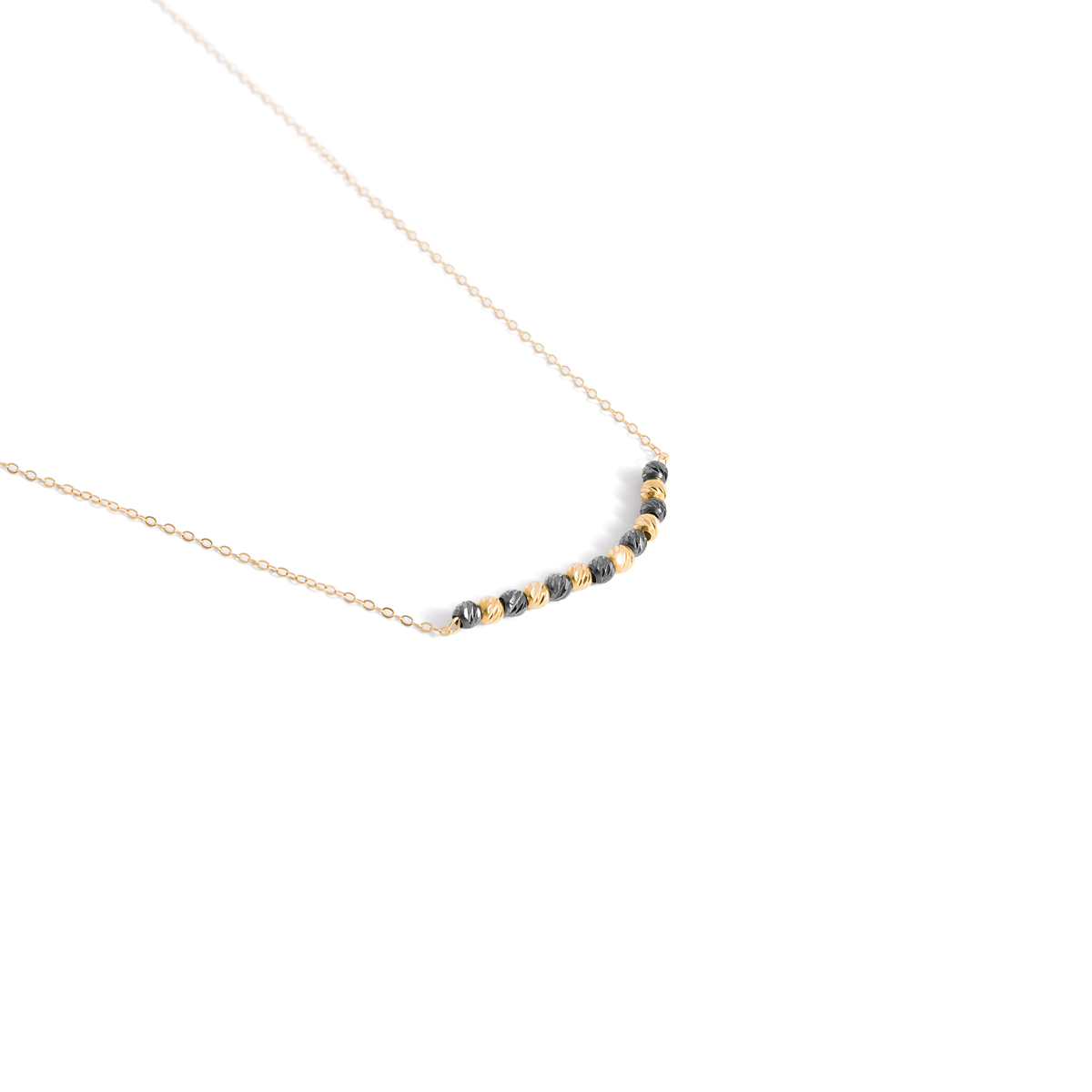Thirteen sphere gold necklace Liu g