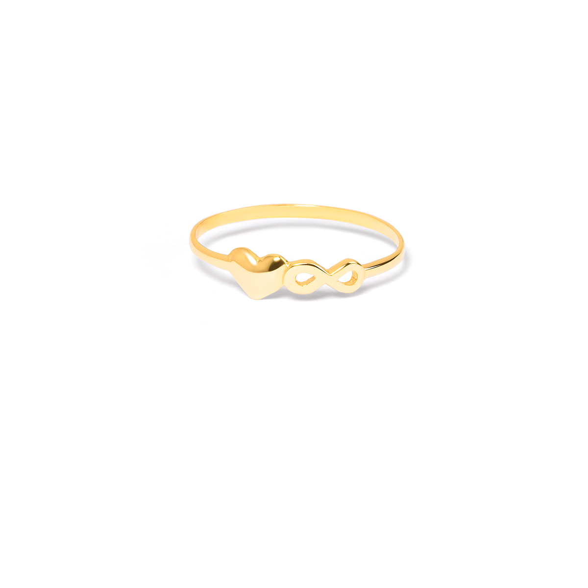 Heart and infinity gold ring g Heart and infinity gold ring g