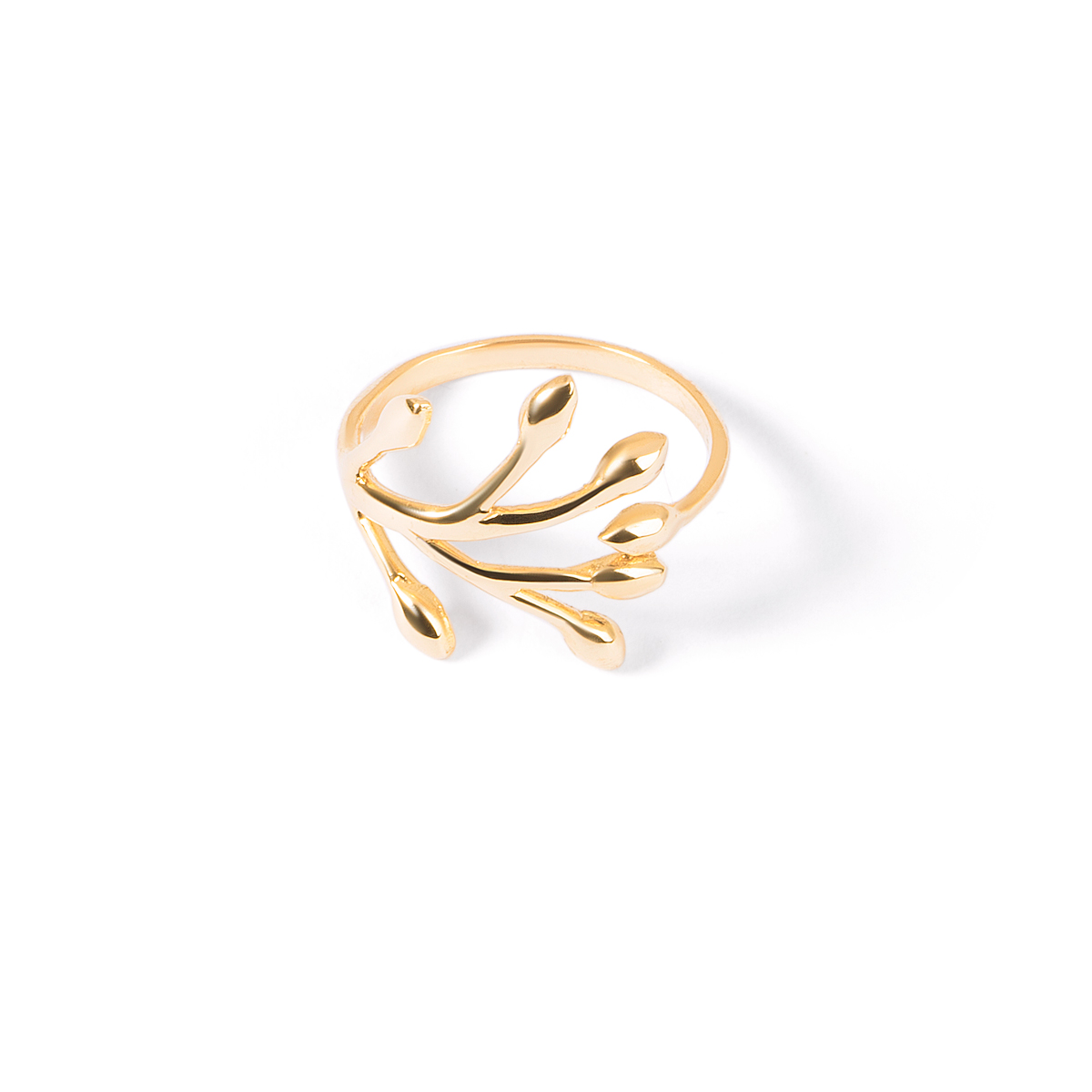 _31A3494 انگشتر طلا شاخه برگ گالری طلا پرسته