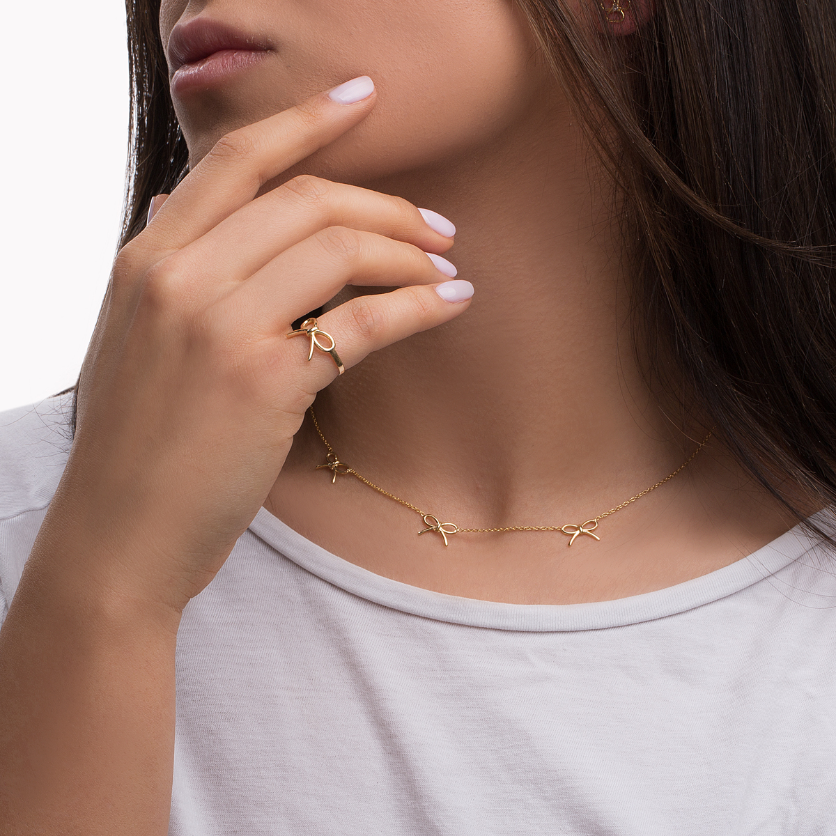 گردنبند طلا پاپیون گالری طلا پرسته