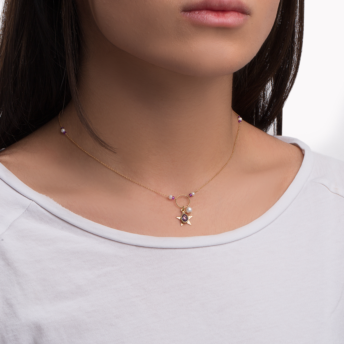 گردنبند طلا ستاره آسترال گالری طلا پرسته