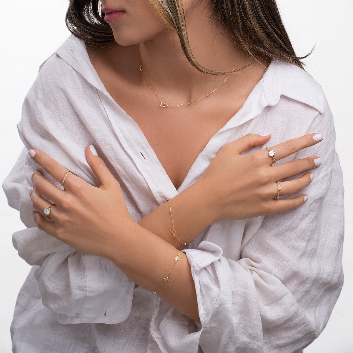 انگشتر طلا نگین دار کارولیا - تصویر 3