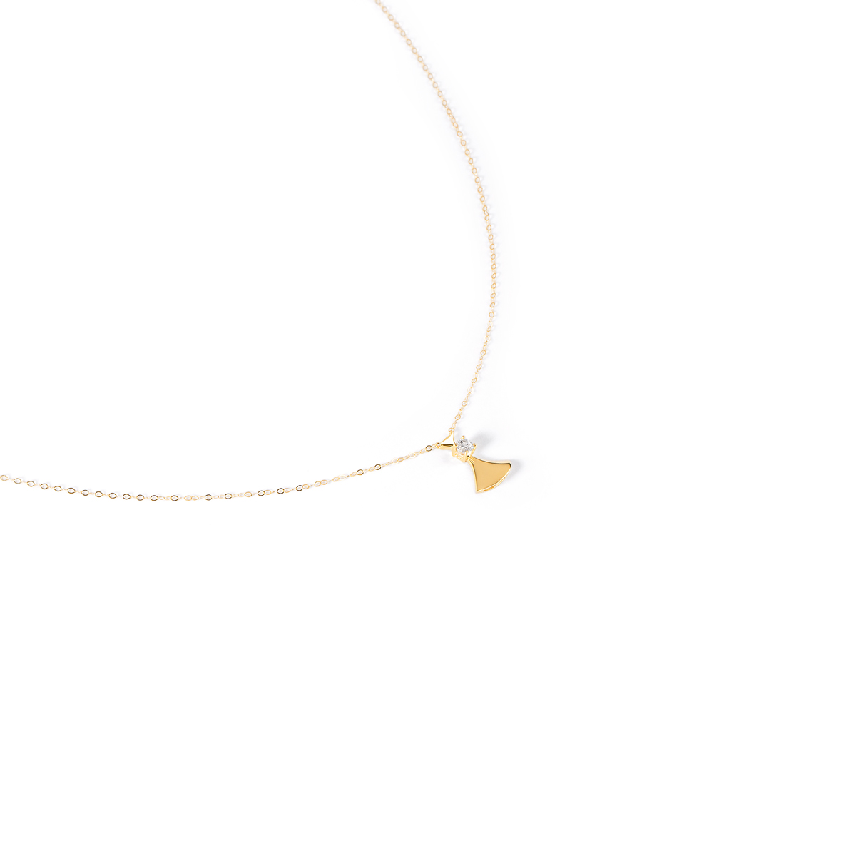 گردنبند طلا تک نگین لومینار گالری طلا پرسته