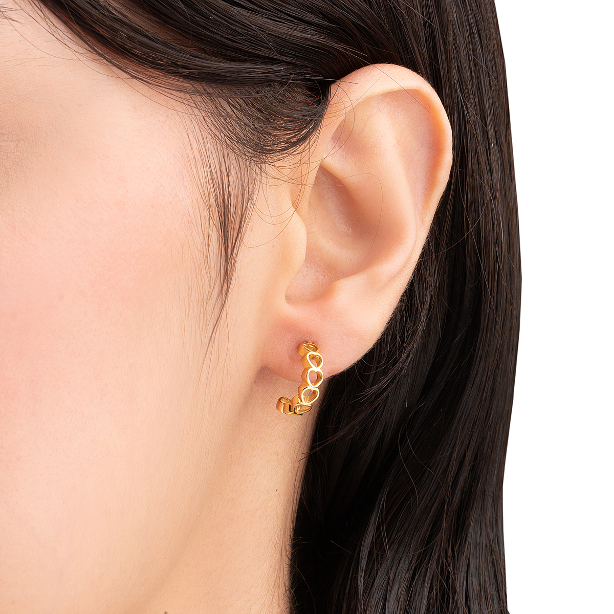 گوشواره طلا قلب جَزمین گالری طلا پرسته