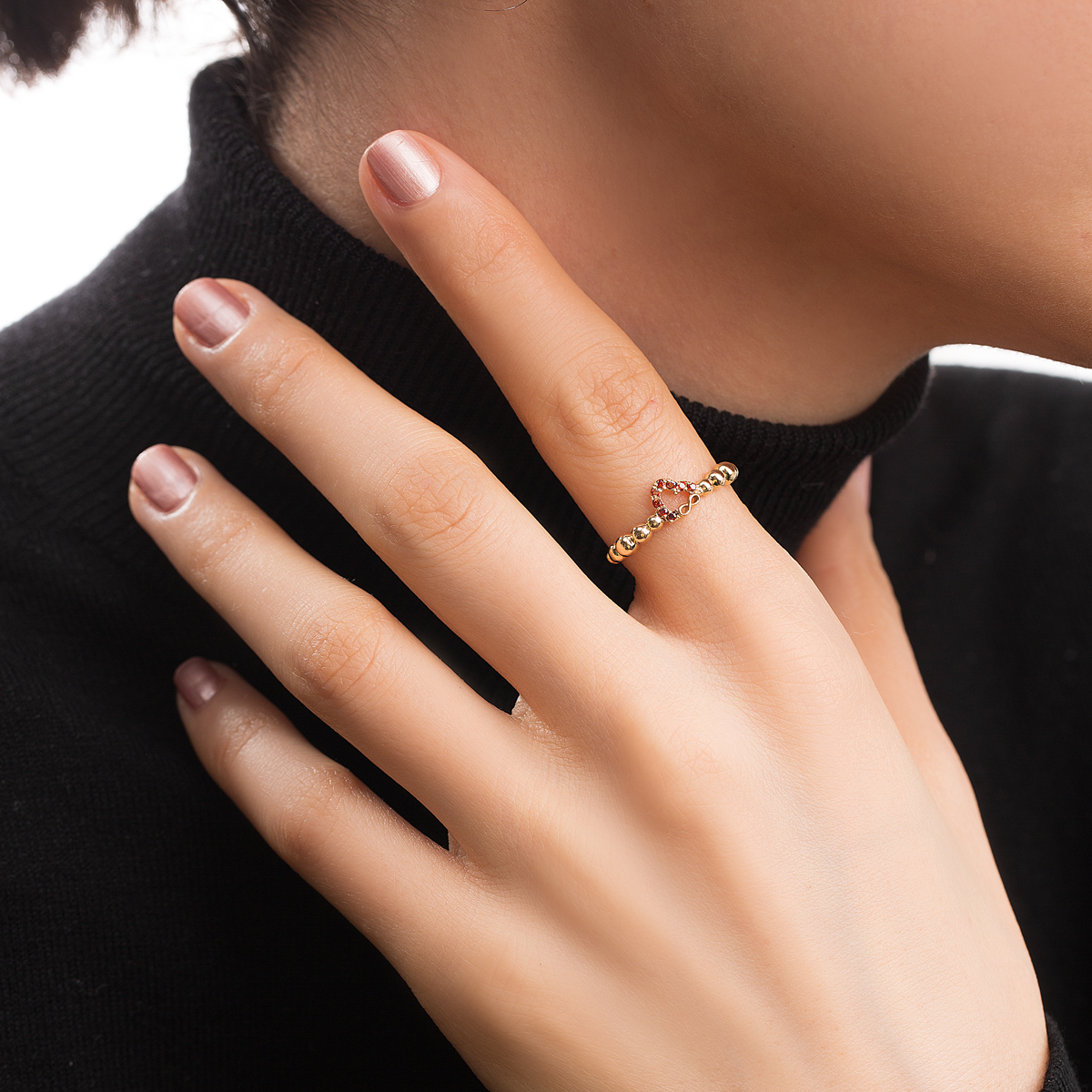 انگشتر طلا قلب و بی نهایت گالری طلا پرسته