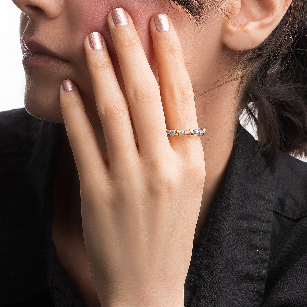 انگشتر طلا سنگی چهار مهره گالری طلا پرسته