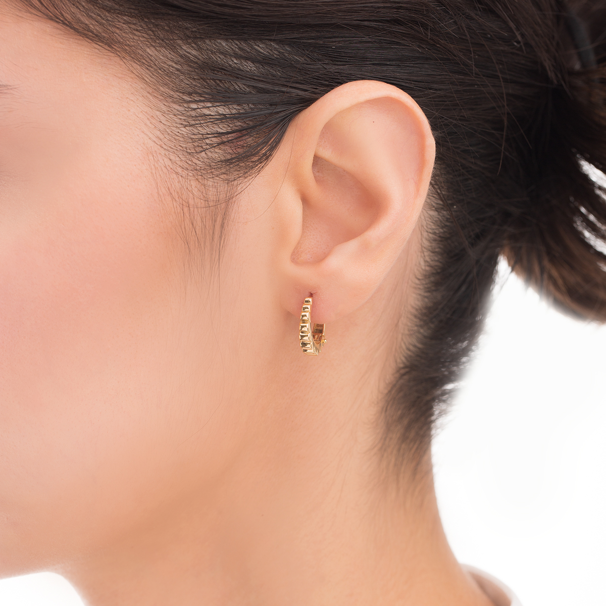 گوشواره طلا حلقه ای تک لنگه ریما