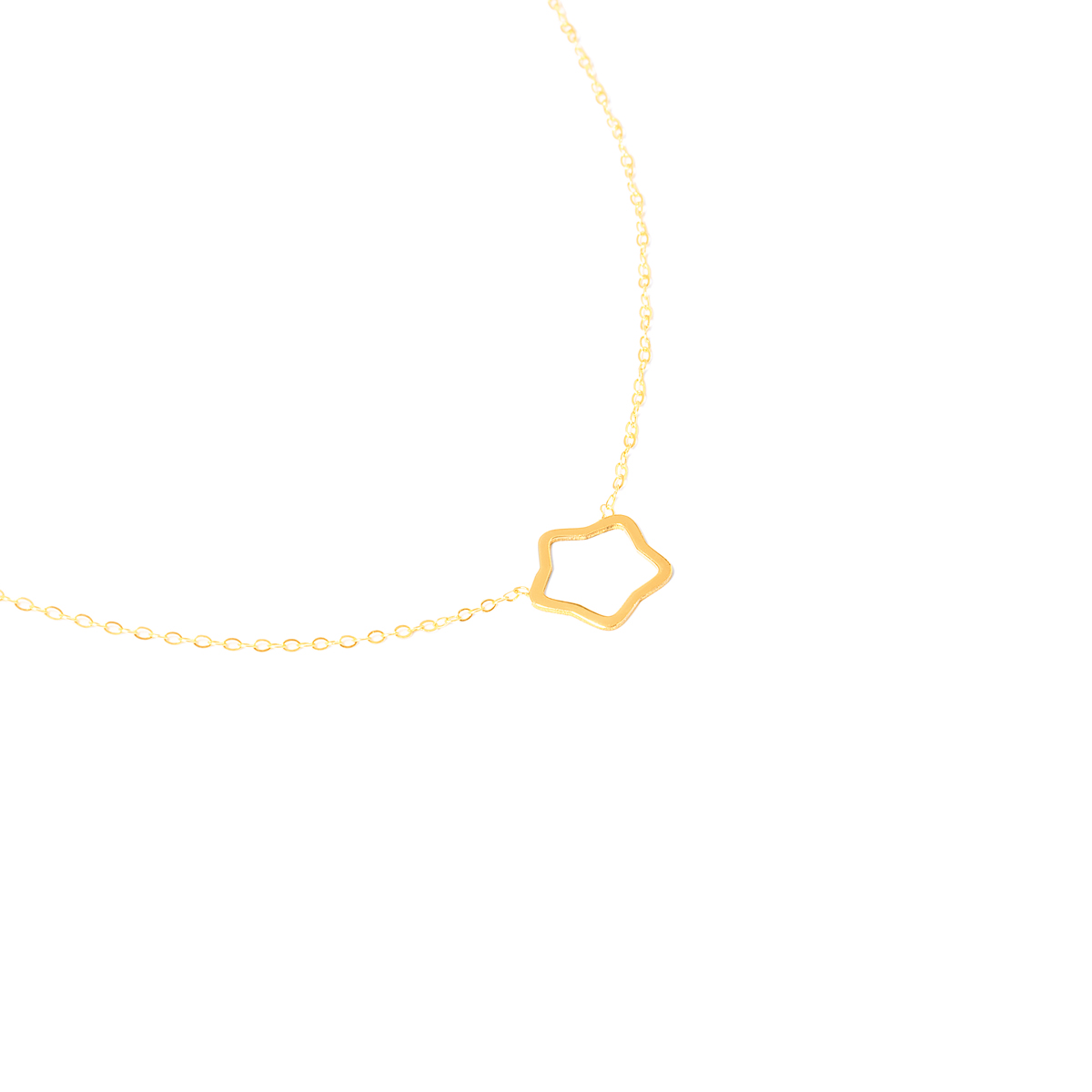 گردنبند طلا ستاره تو خالی گالری طلا پرسته