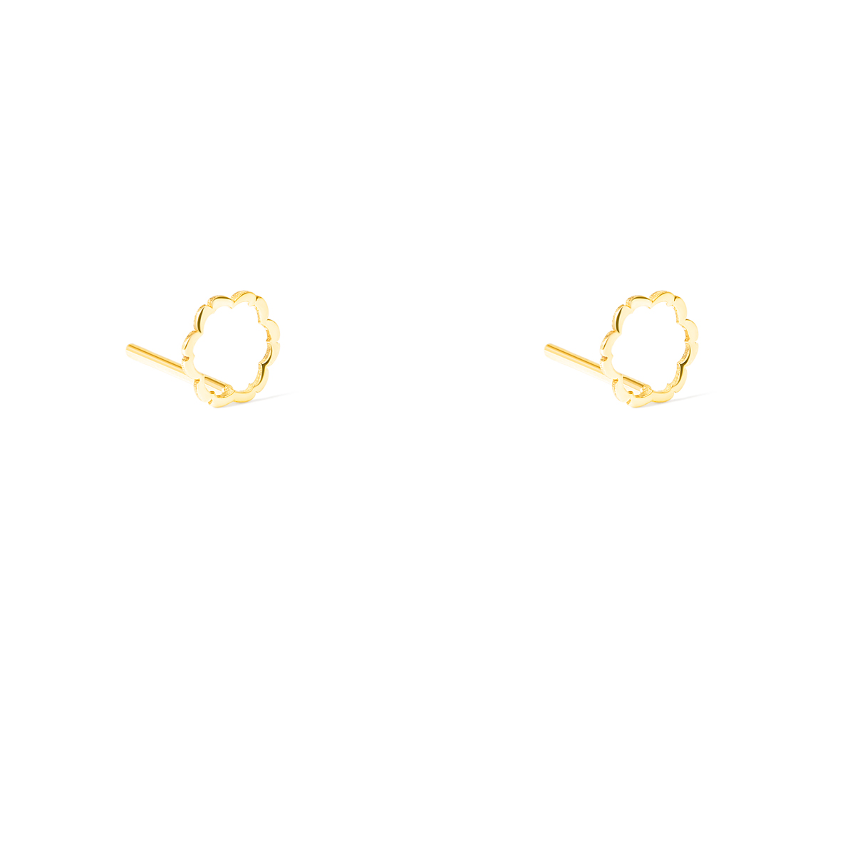 گوشواره طلا گل تو خالی گالری طلا پرسته