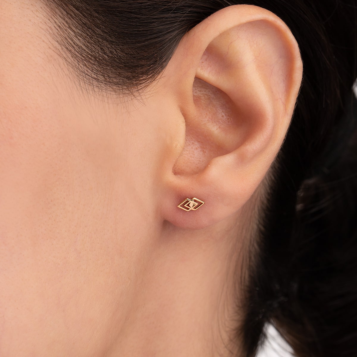 گوشواره طلا لوزی گالری طلا پرسته