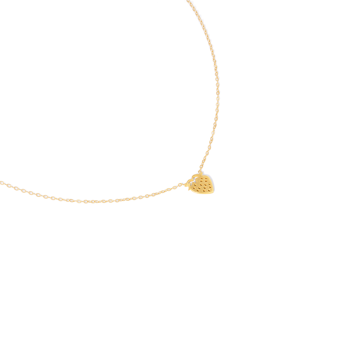 گردنبند طلا توت فرنگی گالری طلا پرسته